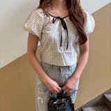 パフスリーブ半袖ショート丈トップス ぽわん袖が可愛い♪ | LETee | 詳細画像2