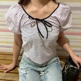 パフスリーブ半袖ショート丈トップス ぽわん袖が可愛い♪ | LETee | 詳細画像7