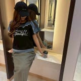 ドルマンスリーブ ロゴ デニムドッキングＴシャツ | LETee | 詳細画像9 