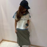 ドルマンスリーブ ロゴ デニムドッキングＴシャツ | LETee | 詳細画像4 