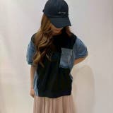 サイド切り替え&袖&ポケット デニムドッキングTシャツ | LETee | 詳細画像17