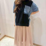 サイド切り替え&袖&ポケット デニムドッキングTシャツ | LETee | 詳細画像19
