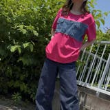 デニムドッキング配色トップス | LETee | 詳細画像1