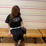 裾レース半袖ロゴプルオーバー&ロングスカート セットアップ | LETee | 詳細画像13
