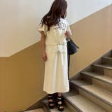 裾レース半袖ロゴプルオーバー&ロングスカート セットアップ | LETee | 詳細画像1