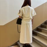 裾レース半袖ロゴプルオーバー&ロングスカート セットアップ | LETee | 詳細画像3