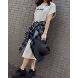 シシュウロゴカットソーワンピース/ビッグシルエット | LETee | 詳細画像1 