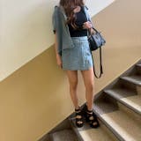 デニムサマージャケット&ラップスカート風ショートパンツ セットアップ | LETee | 詳細画像4
