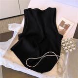 クロス&ストーン付きタンクトップ/ニットトップス | LETee | 詳細画像10