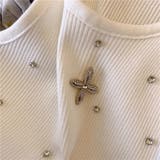 クロス&ストーン付きタンクトップ/ニットトップス | LETee | 詳細画像5