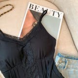 レース付きキャミソール/レースライン/センターレースストライプ | LETee | 詳細画像14