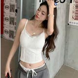 レース付きキャミソール/レースライン/センターレースストライプ | LETee | 詳細画像16