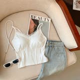 レース付きキャミソール/レースライン/センターレースストライプ | LETee | 詳細画像18