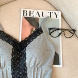 レース付きキャミソール/レースライン/センターレースストライプ | LETee | 詳細画像6