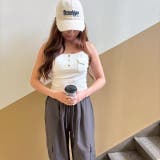 WHITE | 前ボタン＆ポケット キャミソール | LETee
