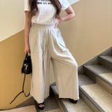 GREY | ワイドレッグパンツ ワイドパンツ ポケット付 | LETee