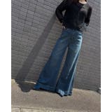 BLUE | デニムワイドパンツ | LETee