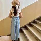 ウエスト編み込み紐デザイン 涼しげなタック入りワイドパンツ | LETee | 詳細画像19 