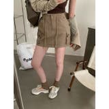 KHAKI | ミリタリーミニスカート/アウトポケット/ウエストゴム | LETee