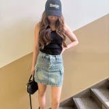 デニムミニスカート 裏地インナーショートパンツ付 | LETee | 詳細画像2