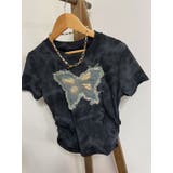 バタフライワッペンムラゾメトップス/サイドシャーリングTシャツ | LETee | 詳細画像4
