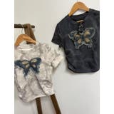 バタフライワッペンムラゾメトップス/サイドシャーリングTシャツ | LETee | 詳細画像6