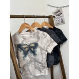 BEIGE | バタフライワッペンムラゾメトップス/サイドシャーリングTシャツ | LETee