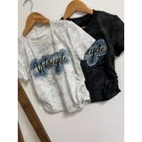 WHITE | 刺繍ロゴデニムワッペン付トップス/ムラゾメTシャツ | LETee
