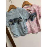BLUE | 刺繍ロゴデニムワッペン付トップス/ムラゾメTシャツ | LETee