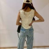 クロシェ風ノースリーブトップス/フリンジ | LETee | 詳細画像9 