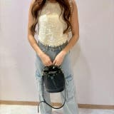 BEIGE | クロシェ風ノースリーブトップス/フリンジ | LETee