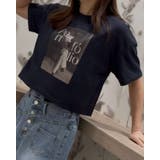 NAVY | ボックスプリントTシャツ/転写プリント | LETee