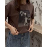 BROWN | ボックスプリントTシャツ/転写プリント | LETee