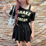 SHAKE DREAMプリントトップス&プリーツミニスカート | LETee | 詳細画像9