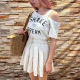 SHAKE DREAMプリントトップス&プリーツミニスカート | LETee | 詳細画像1
