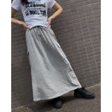 GREY | サイドポケット付フレアスカート/スェットスカート | LETee