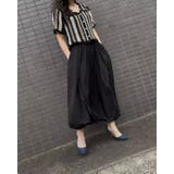 BLACK | バルーンフレアスカート/ロングスカート | LETee