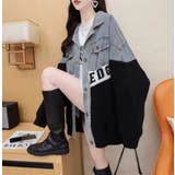 BLACK | ニットドッキング デニムシャツジャケット/身頃ニット | LETee