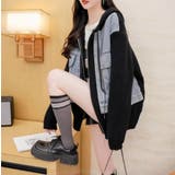 デニムドッキング ニットパーカー/ZIPUP | LETee | 詳細画像9 