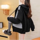 デニムドッキング ニットパーカー/ZIPUP | LETee | 詳細画像10 