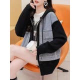 デニムドッキング ニットパーカー/ZIPUP | LETee | 詳細画像11 