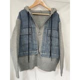 GREY | デニムドッキング ニットパーカー/ZIPUP | LETee