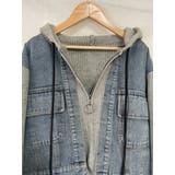 デニムドッキング ニットパーカー/ZIPUP | LETee | 詳細画像13 