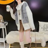 デニムドッキング ニットパーカー/ZIPUP | LETee | 詳細画像1 