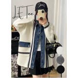 WHITE | ニットドッキング デニムシャツジャケット/身頃ニット | LETee