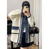 ニットドッキング デニムシャツジャケット/身頃ニット | LETee | 詳細画像8 