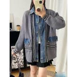 ニットドッキング デニムシャツジャケット/身頃ニット | LETee | 詳細画像4 