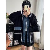 BLACK | ニットドッキング デニムシャツジャケット/身頃ニット | LETee
