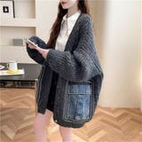 ニットカーディガン/デニムポケット付 | LETee | 詳細画像4 