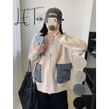 BEIGE | ニットカーディガン/デニムポケット付/ジップアップカーデ | LETee